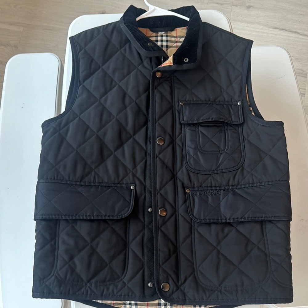 Rarely Used Black Quilted Vest
